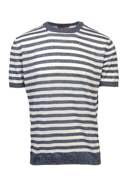 T-Shirt Daniele Fiesoli Rigata in Lino e Cotone DANIELE FIESOLI | Girocollo | 041223